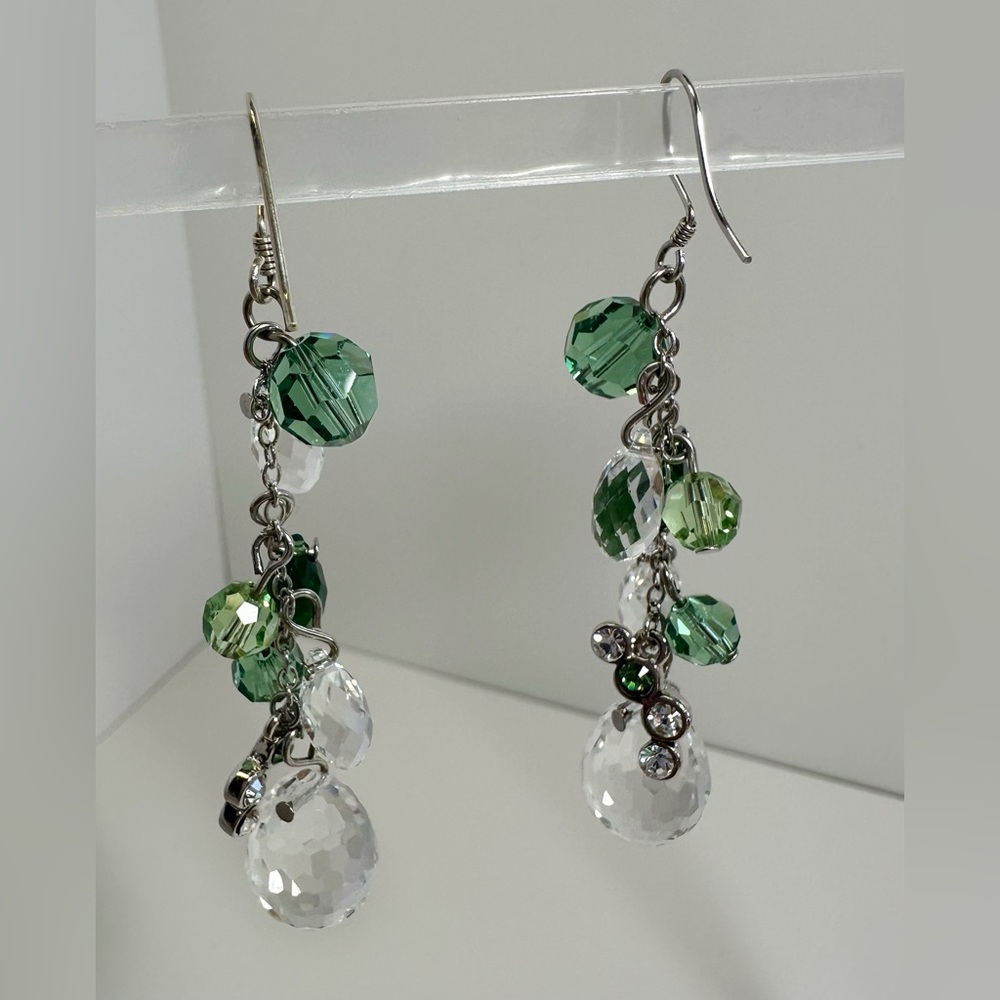 Colorful Crystal Waterfall Earring - Picture 4 of 5